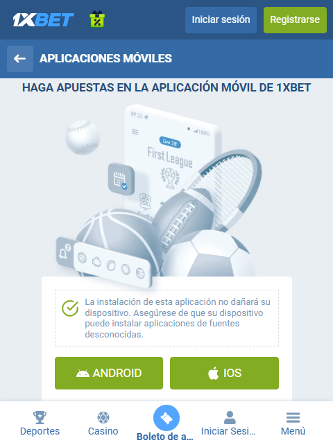 Descargar la aplicación 1xBet